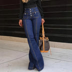 Nadia - Jeans a vita alta con taglio svasato
