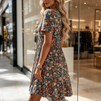 Bea - Vestito estivo floreale con scollo a V