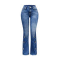 Giulia – Jeans a vita alta con bottoni laterali