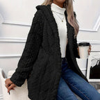 FIORELLA | Giacca in pile con cappuccio e bottoni