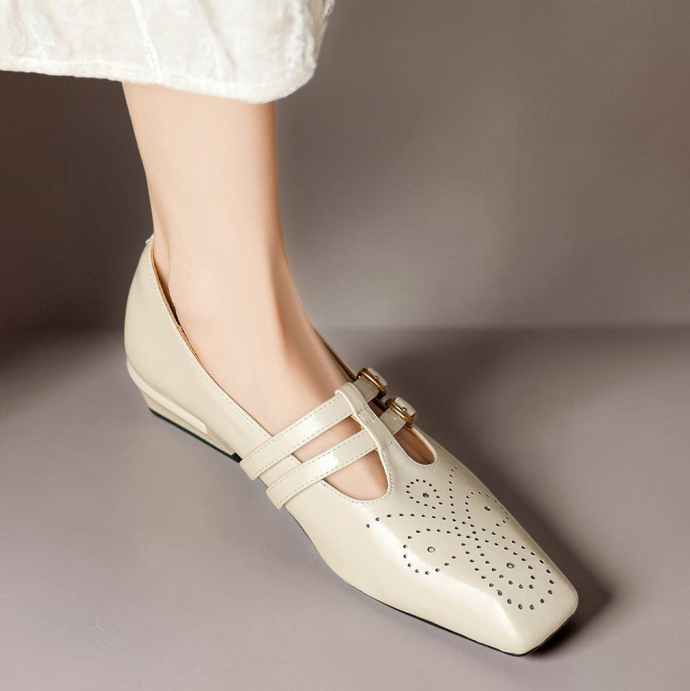 Marisa | Mary Jane con doppio cinturino e dettagli brogue