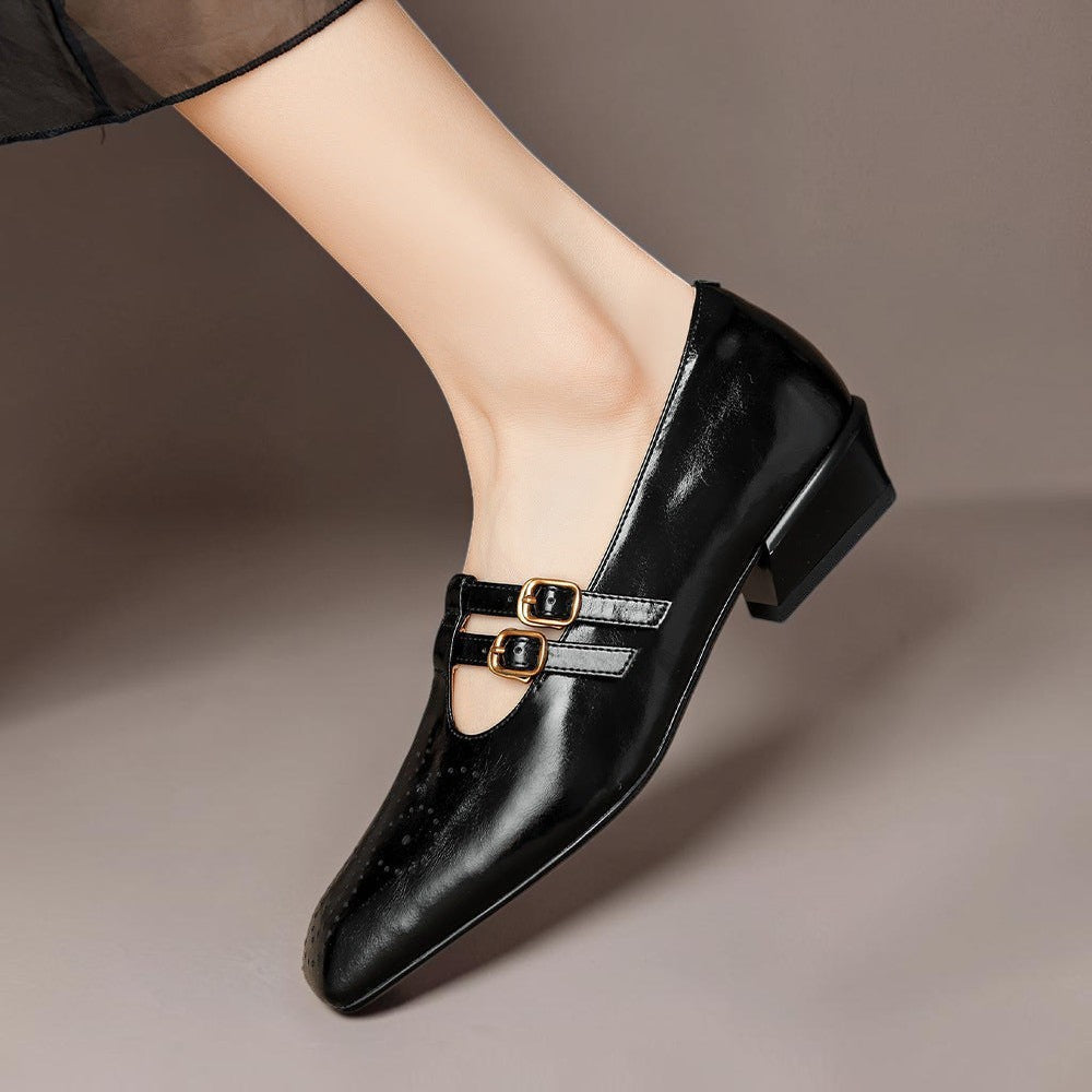 Marisa | Mary Jane con doppio cinturino e dettagli brogue