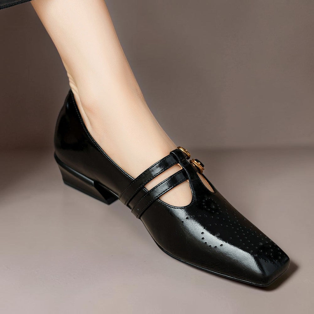 Marisa | Mary Jane con doppio cinturino e dettagli brogue