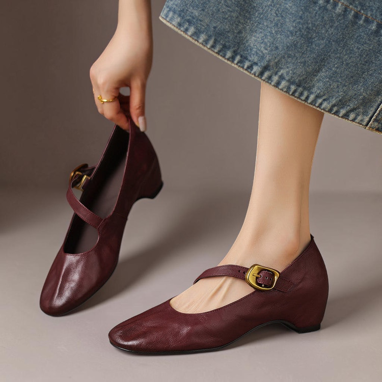 Chiara | Ballerine Mary Jane a punta tonda