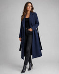 Giuseppina | Cappotto lungo con revers e cintura