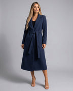 Giuseppina | Cappotto lungo con revers e cintura