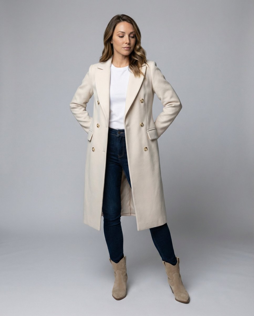 Emelina | Cappotto lungo doppiopetto