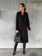 Emelina | Cappotto lungo doppiopetto