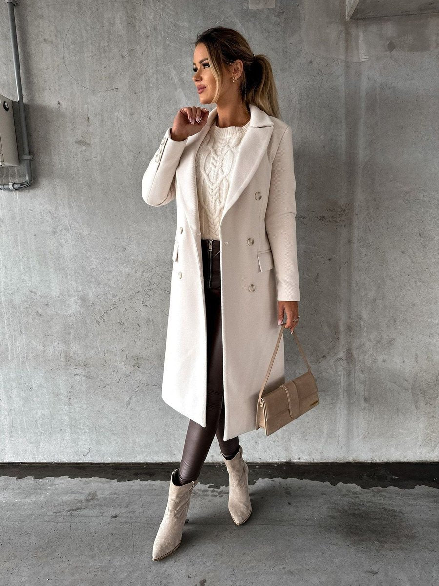 Emelina | Cappotto lungo doppiopetto