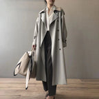 Caterina | Trench lungo doppiopetto con cintura