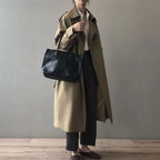 Caterina | Trench lungo doppiopetto con cintura