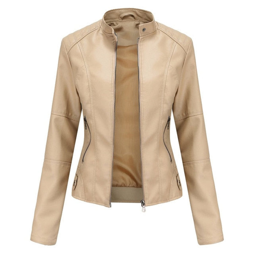 Elena | Giacca Biker con Collo Alto