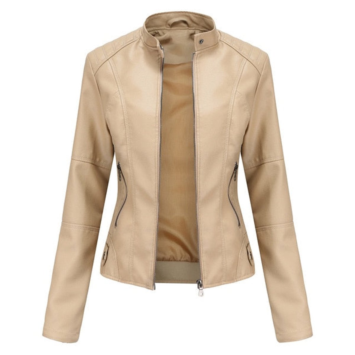 Elena | Giacca Biker con Collo Alto