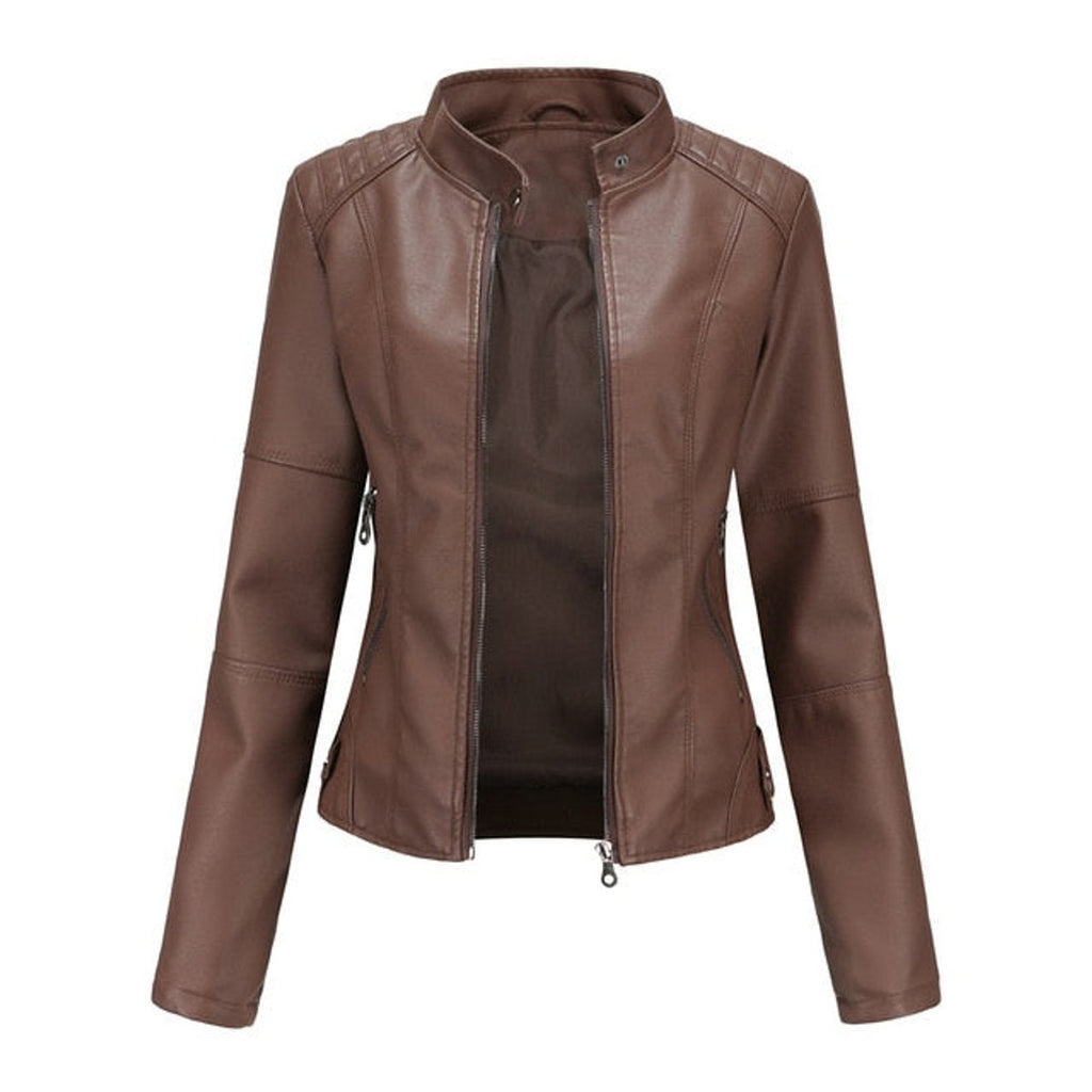 Elena | Giacca Biker con Collo Alto