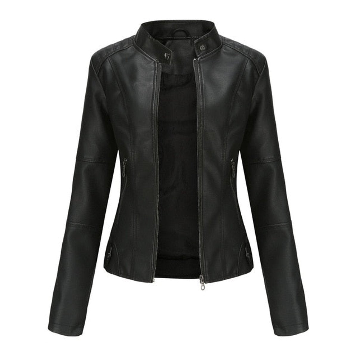 Elena | Giacca Biker con Collo Alto