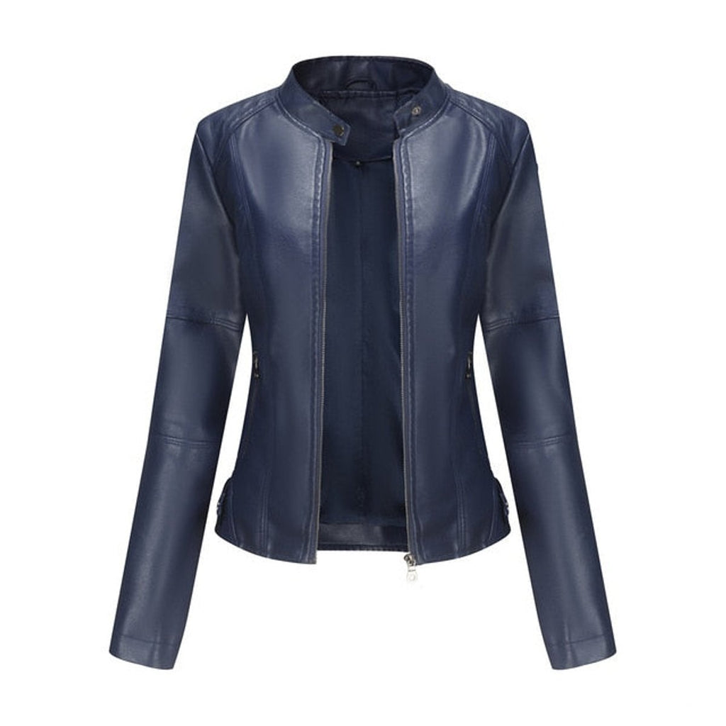 Elena | Giacca Biker con Collo Alto