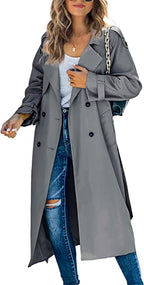 Giulietta | Trench lungo doppiopetto con cintura