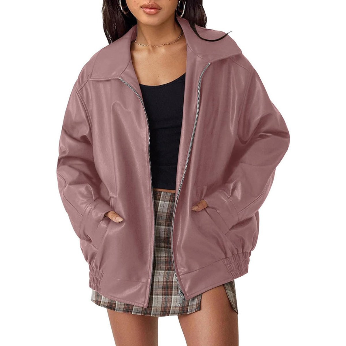 Nicoletta | Giacca bomber con zip dalla vestibilità rilassata