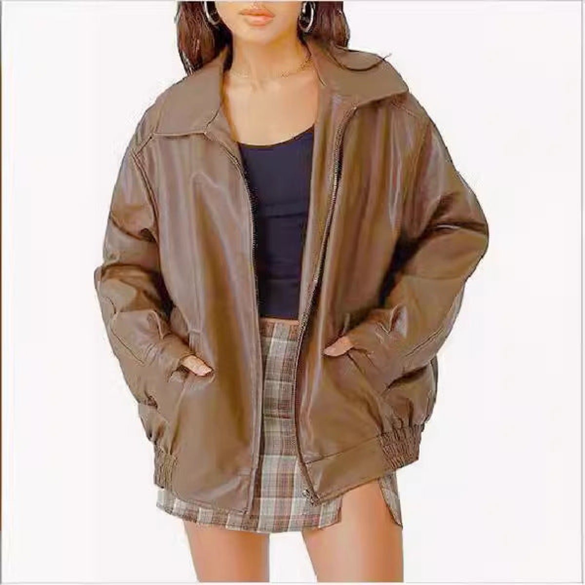 Nicoletta | Giacca bomber con zip dalla vestibilità rilassata