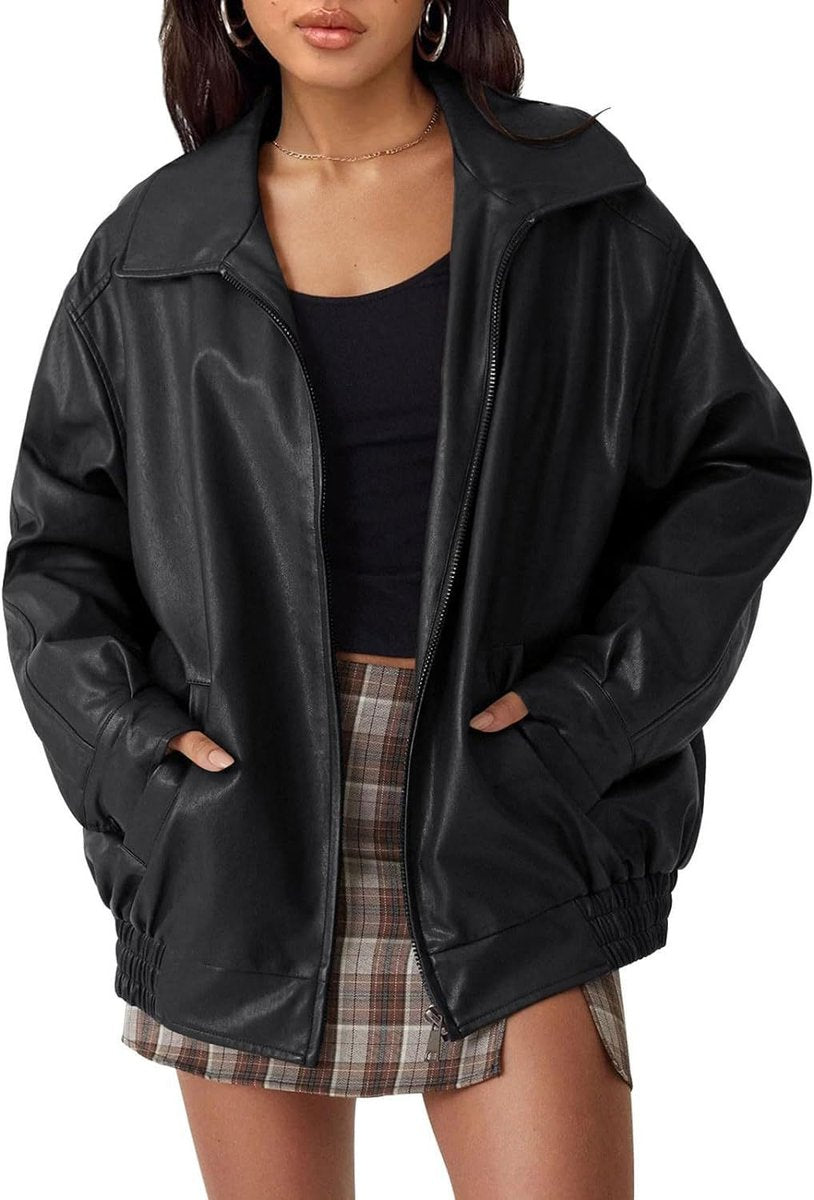 Nicoletta | Giacca bomber con zip dalla vestibilità rilassata