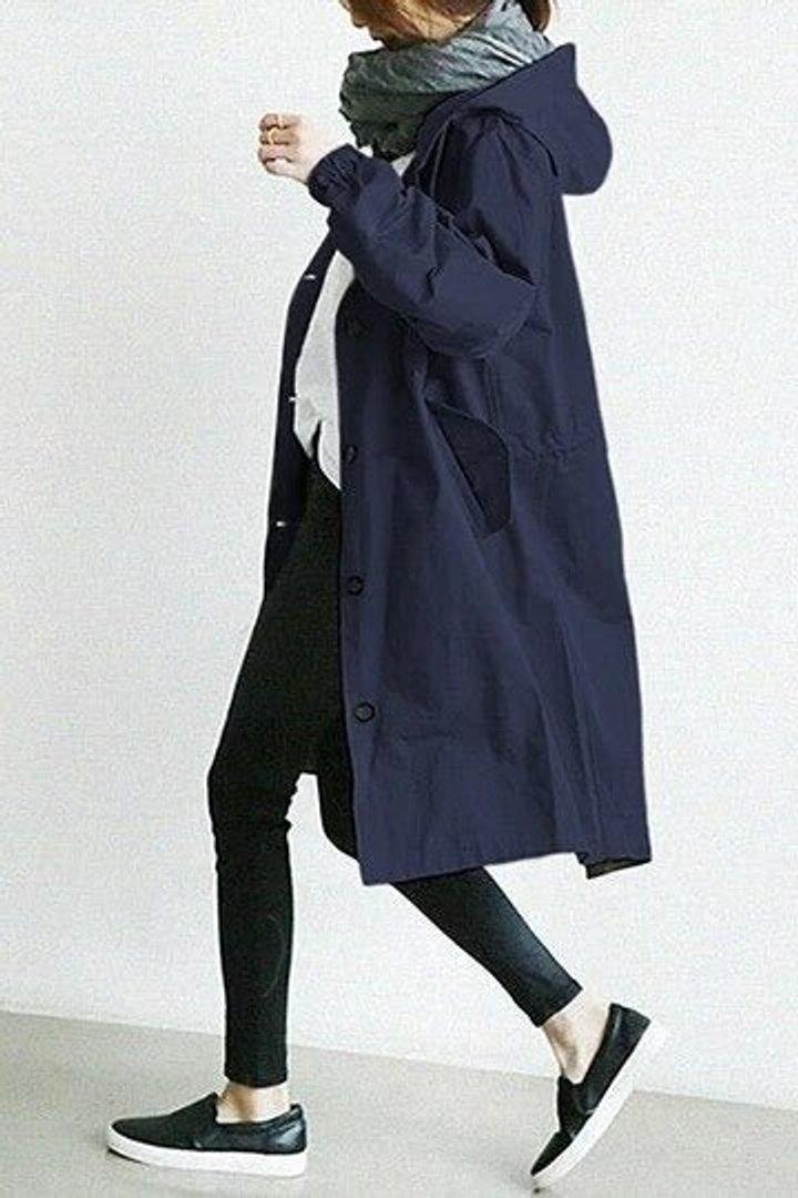 Margherita | Cappotto oversize con cappuccio e bottoni frontali