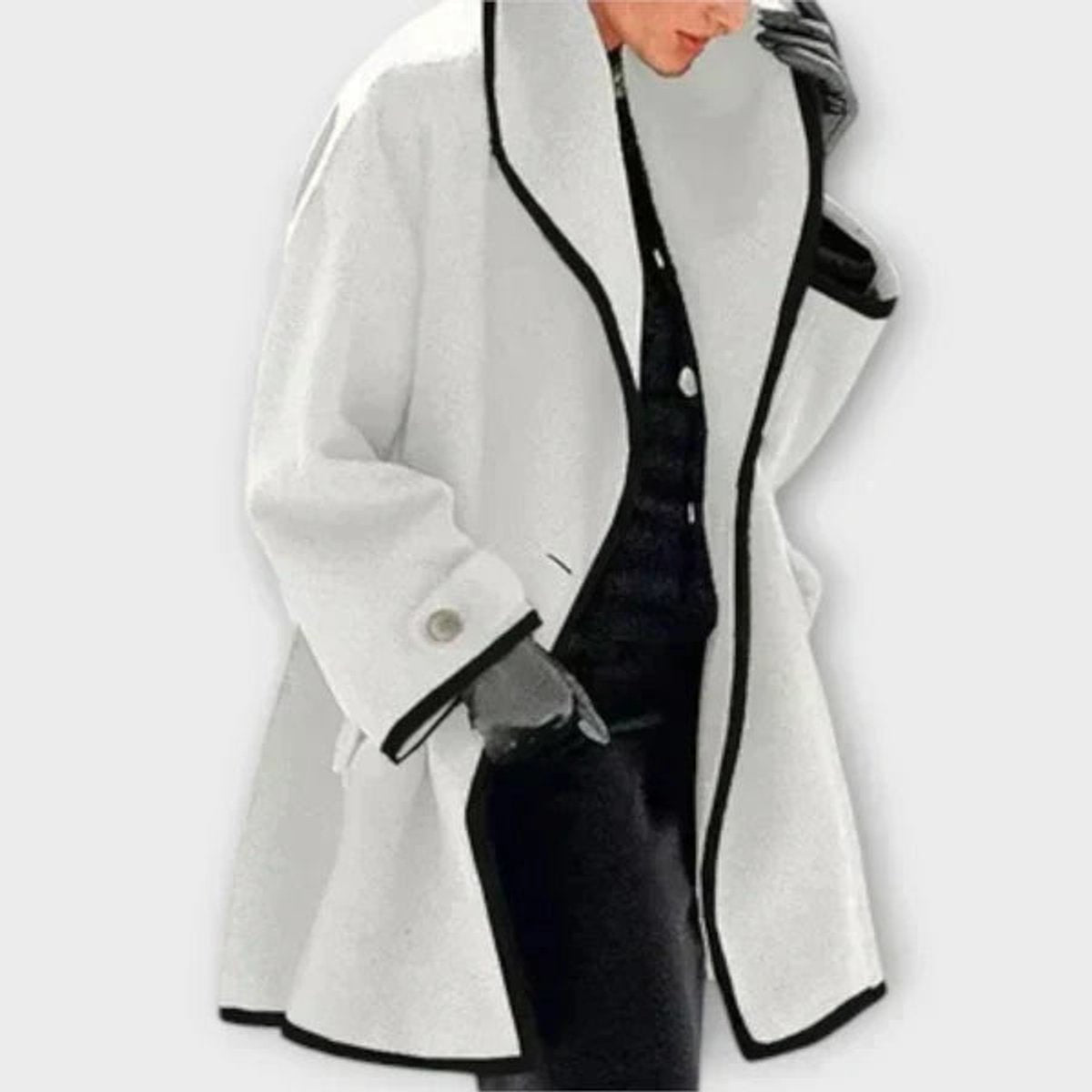 Flora | Cappotto oversize con bordi a contrasto