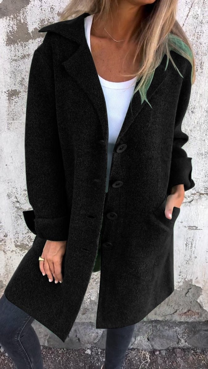 Lucilla | Cappotto lungo con revers dalla vestibilità rilassata