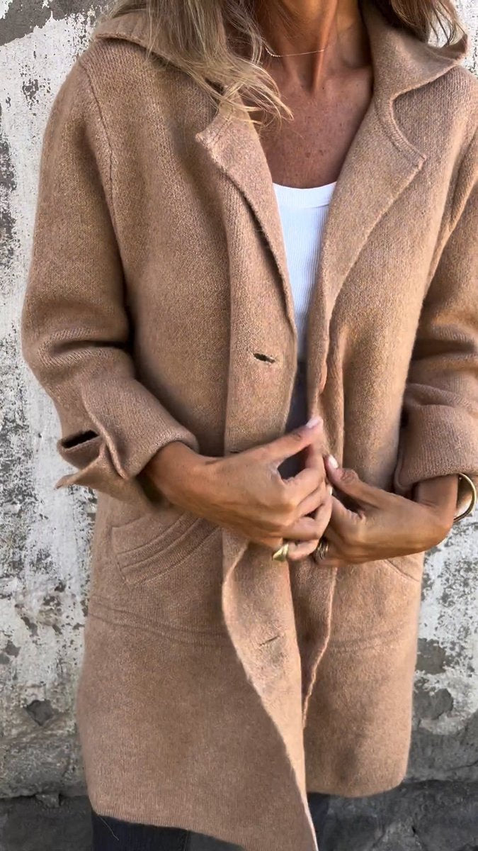 Lucilla | Cappotto lungo con revers dalla vestibilità rilassata