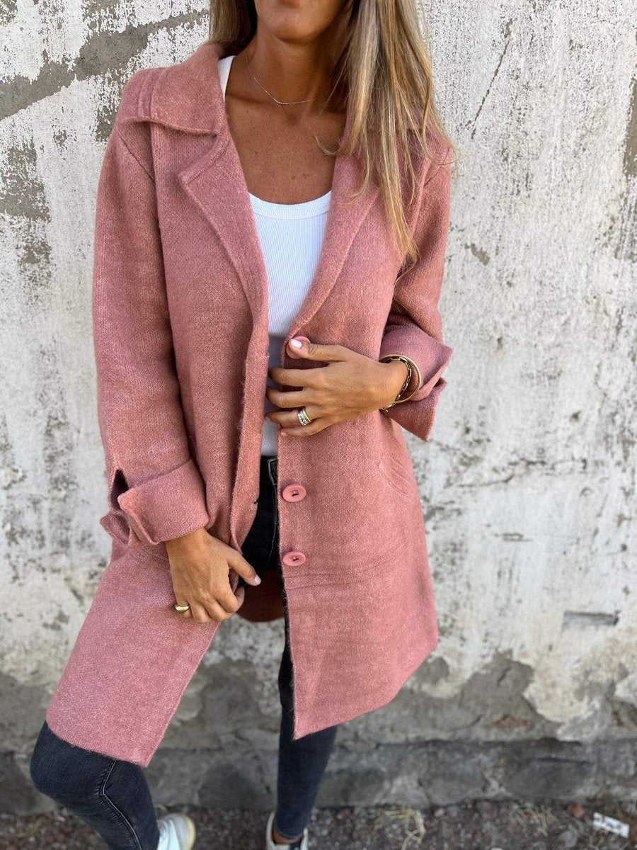 Lucilla | Cappotto lungo con revers dalla vestibilità rilassata