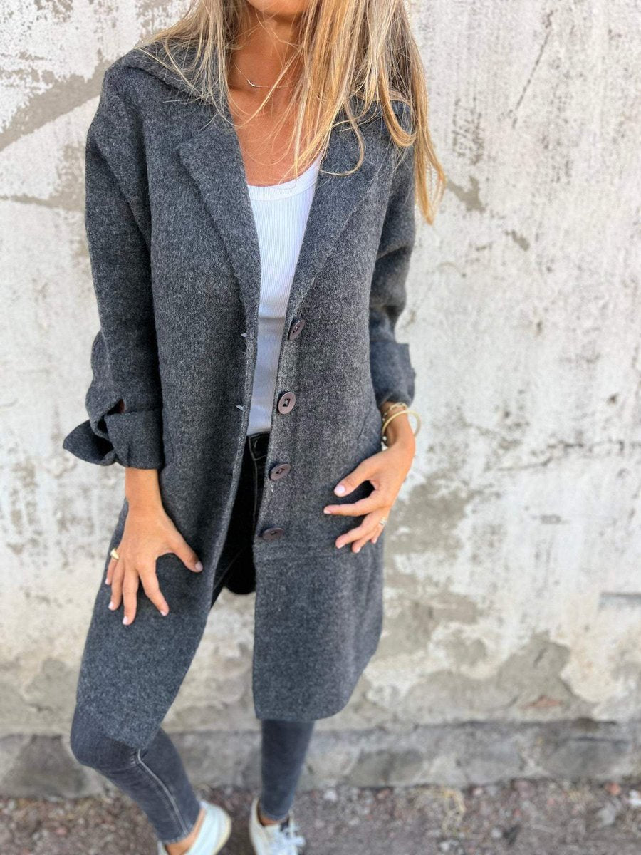 Lucilla | Cappotto lungo con revers dalla vestibilità rilassata