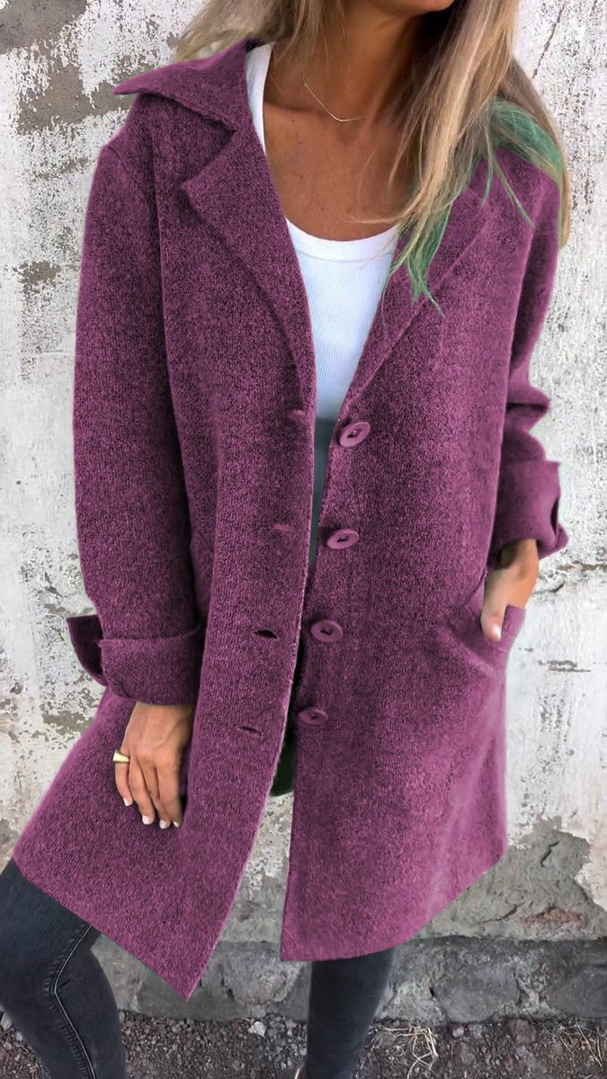 Lucilla | Cappotto lungo con revers dalla vestibilità rilassata