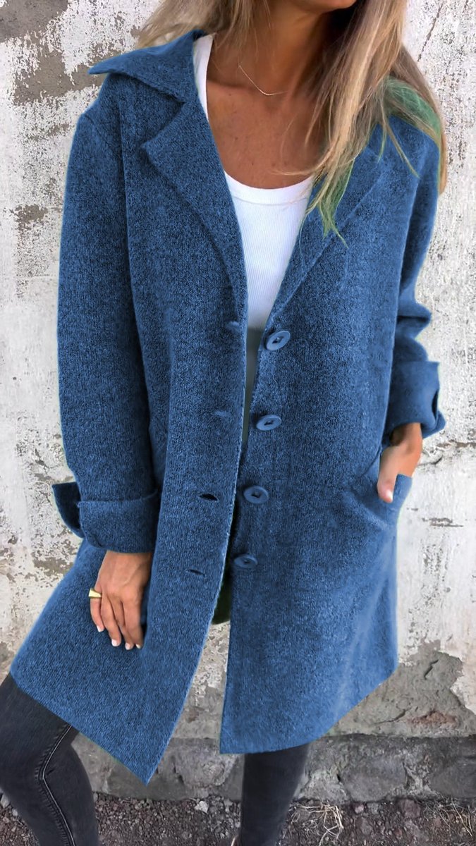 Lucilla | Cappotto lungo con revers dalla vestibilità rilassata